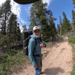 man hiking in nature