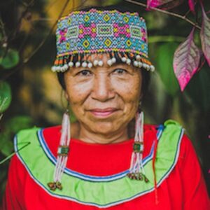 Shipibo Maestra Lucinda Mahua at Caya Shobo Ayahuasca retreat Healing centre in Peru, Iquitos