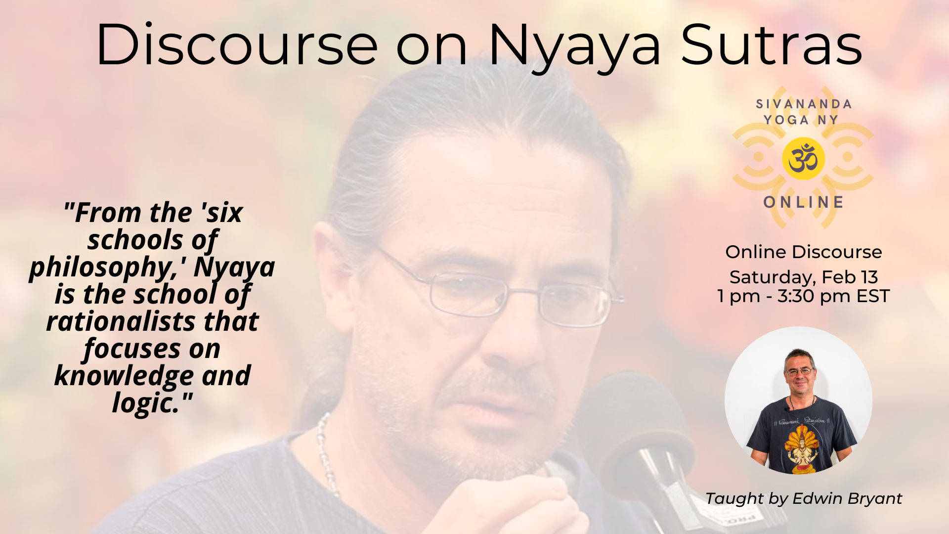 Online Discourse Nyaya Sutras With Dr Edwin Bryant