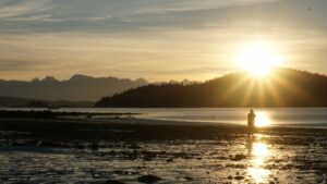 Sunrise over the ocean