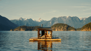 floating sauna refuge cove