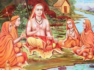 Adi Sankaracharya with group of disciples