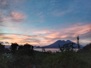 sunset lake atitlan