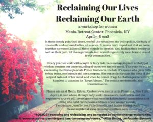 Reclaiming Our Lives Reclaiming Our Earth