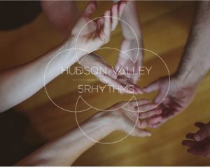 A circle of hands with the words "Hudson Valley 5Rhthyms"