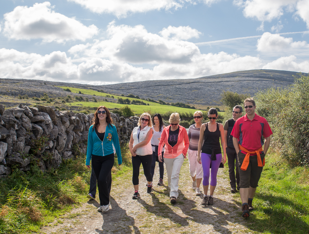Strolling on Burren yoga retreat