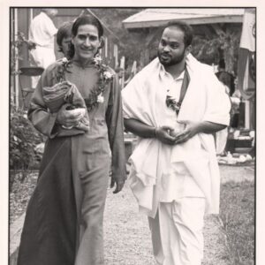 Master Charles Cannon walking with Swami Nityananda